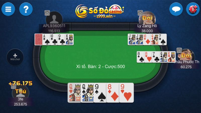 Game bài xì tố - Poker của kho game S999